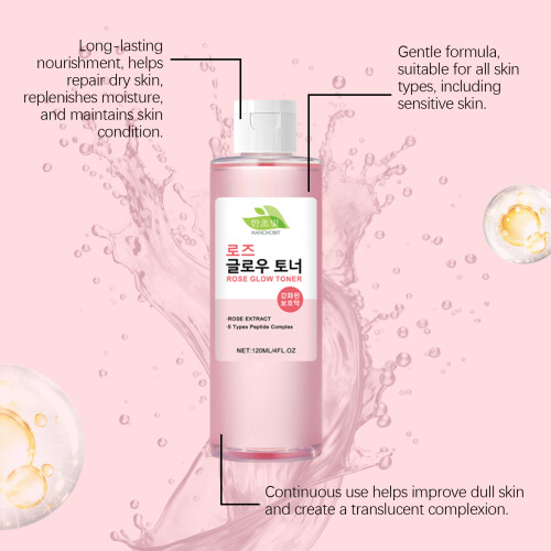 HANCHOBIT Rose-Hellender Toner, erfrischend & feuchtigkeitsgebend 2