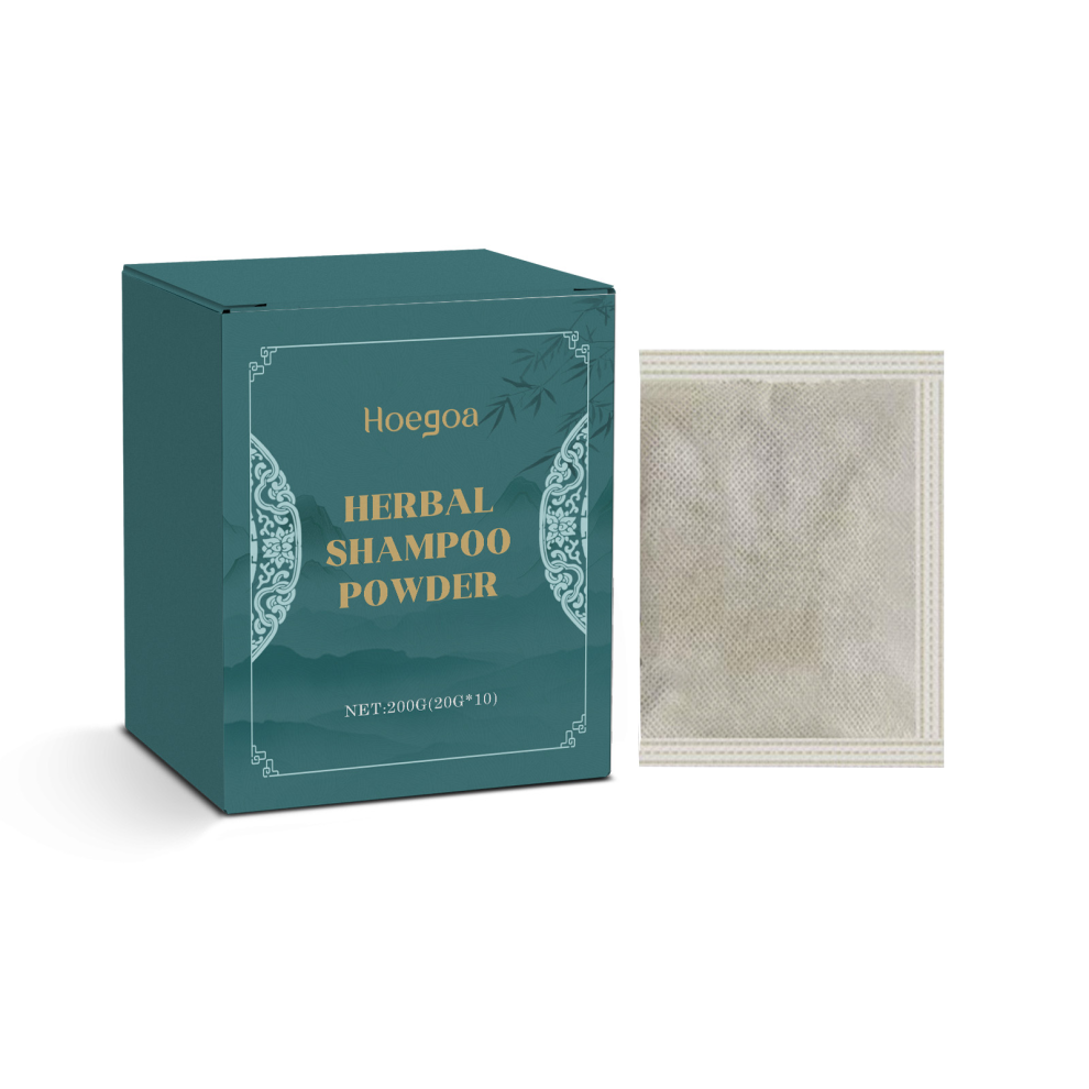 Herbal Tea Bran Shampoo Powder, Mild Cleansing