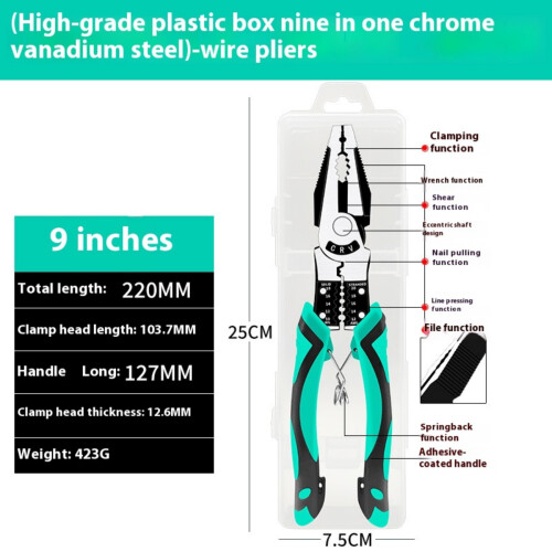 9inch Flush Cut Side Cutters Diagonal Cutting Pliers Wire Cable 2
