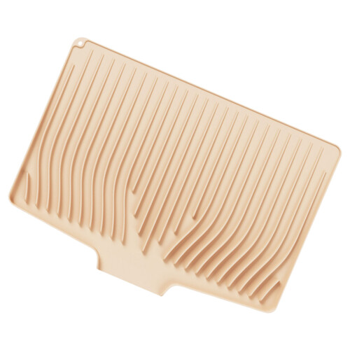 Sneldrogende siliconen schotelmatten Antislipfronten-Beige