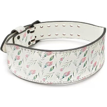 Weightlifting belt for women – strength training, back support S White