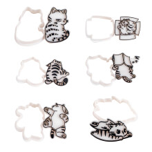 Emporte-pièces en forme de chats, 6 pièces, moules à Biscuits,