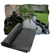 Pond Liner 1x3m Black Waterproof Foldable For Fish Ponds And Water Features Reinforced 0.35mm Protective Sheeting