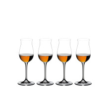 Mixing Set Cognac, Set of 4, Clear Crystal Glass, Machine Made