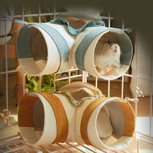 Tunnel détachable pour animaux de compagnie,-Jaune M 1