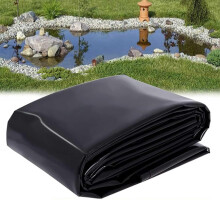 Pond Liner Heavy Duty Flexible Black Waterproof Landscaping Film For Fish Ponds Slope Protection 4x6m 13.1x19.7ft