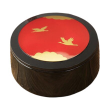 Japanese Food Storage Container Leak Resistant-Crane round