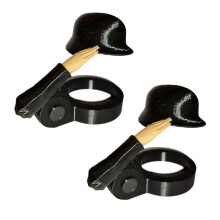 Bouchons de bière de soldat créatif, casques en métal de-2 noirs
