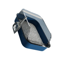 Semi Enclosed Litter Tray Splash-Sea night blue Medium size