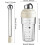 Drink Mixing Tool Set Muddler Included Home Bartending Set Silver Finish Metal Construction 2