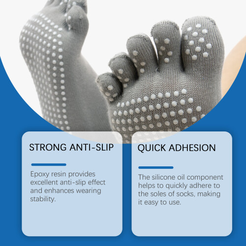 Jue Fisch Socken mit rutschfestem Silikon 2
