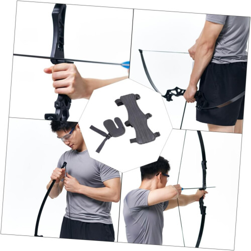 1 Set Professional Arm Guard with Finger Protector for Archery Training 1