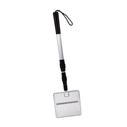 Ergonomic Litter Scooper With Sifting Holes-Silver 3