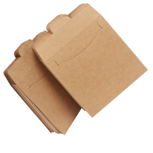 50 unidades papel marrom kraft para de cd