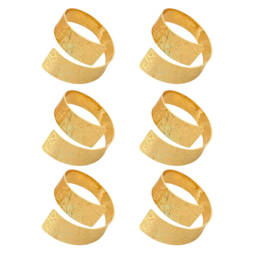 Set of 6 Iron Florals Pattern Napkin Clip Elegant Tableware For