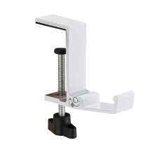 Toolless Assembly Adjustable Headphone Rack Featuring-White