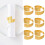 Set of 6 Iron Florals Pattern Napkin Clip Elegant Tableware For 2