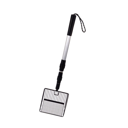 Cats Litter Scooper Waster Cleaner Retractable Handle-Black 3
