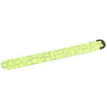 LED armband for sports, running, with rechargeable USB, reflective, LED armband green