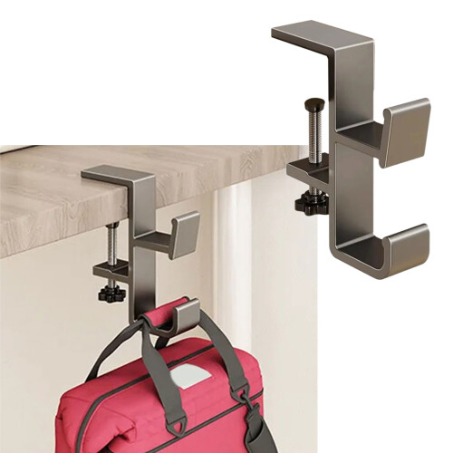 Portable Hanging Bag Hook Student Desk Side Hanging-Milk white 2
