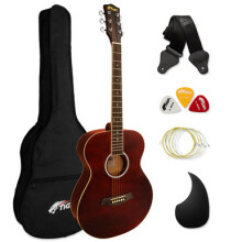 Tiger ACG2-RD Full-size Acoustic Steel-string Guitar Pack for