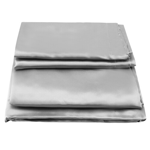 Σεντόνια σατέν διπλά, εύκολης φροντίδας από πολυεστέρα για εύκολη συντήρηση,