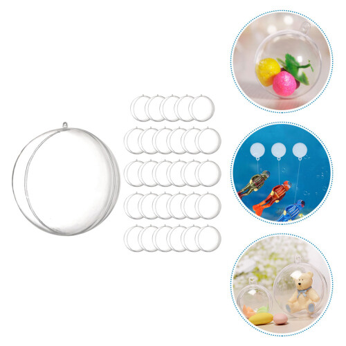 30 Unidades Bolas Decorativas Transparentes Enchíveis Para 2