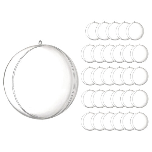 30 Unidades Bolas Decorativas Transparentes Enchíveis Para 1