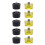 10pcs Rubber Striking Head Replacement Yellow Black Tip-40mm 1