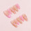 24pcs Easy Wear Press on Nail with 3D Floral Patterns Artificial 5