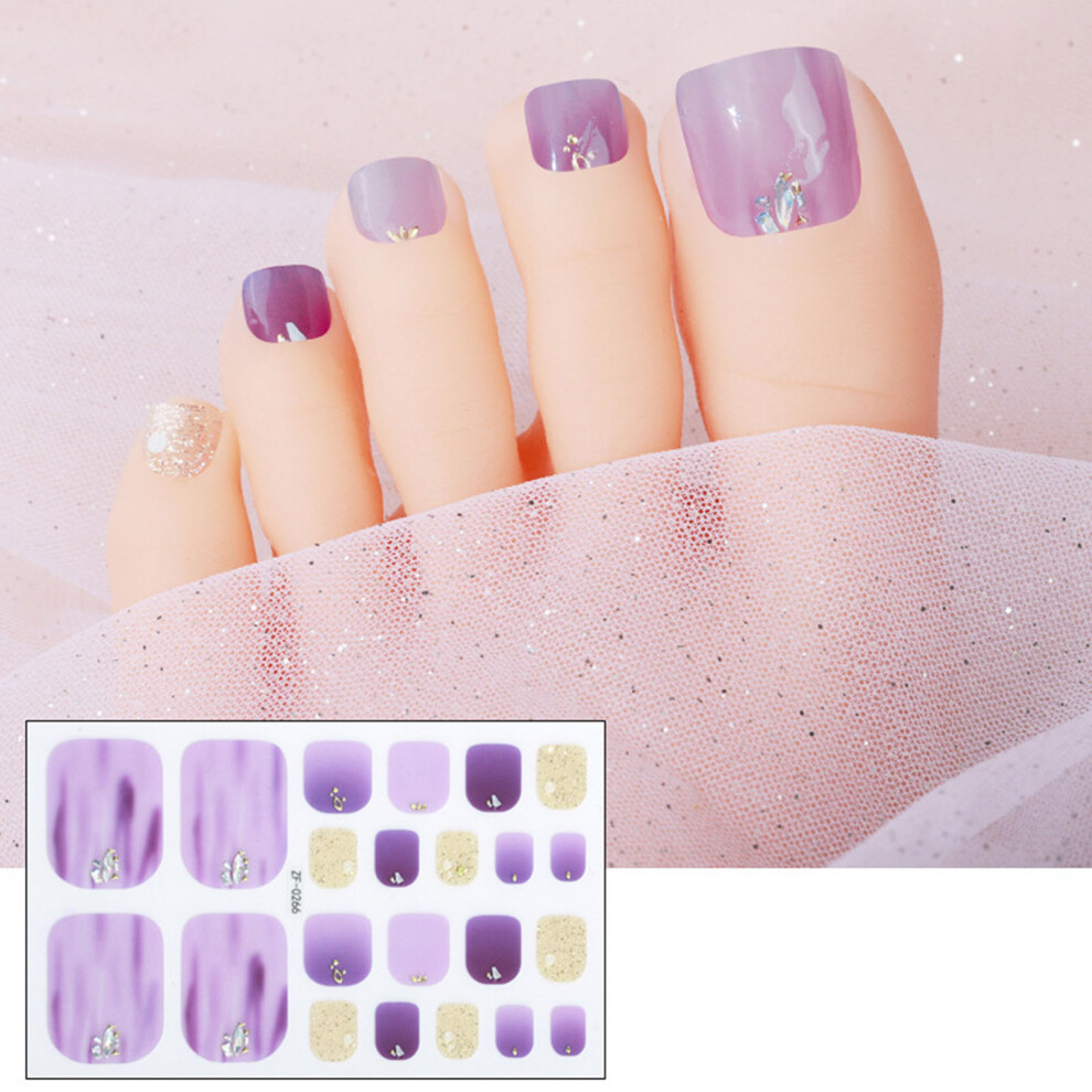Toenail Art Stickers 3D Rhinestones Toenail Wraps Toenail-0266