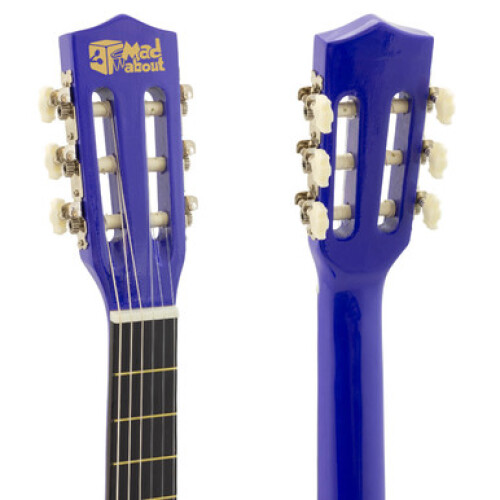 Blue 3/4 Classical Guitar by Mad About - Colourful Guitar with Bag 1