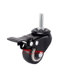 1 piece/1.5 inch caster wheel M8/M10 bolt/double bearing swivel brake wheel/quiet caster wheel (Brakes10x25mm) 1.5 Inch Brakes10x25mm