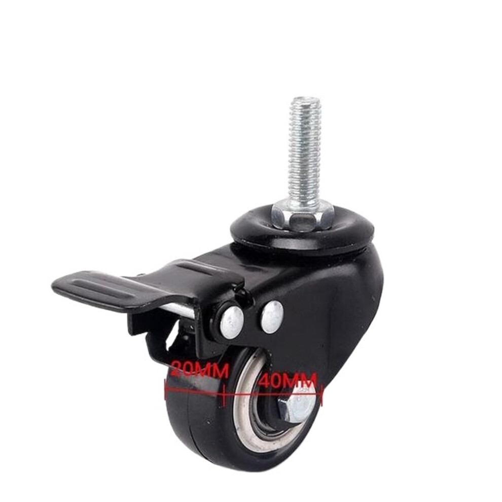 1 Piece/1.5 Inch Caster Wheel M8/M10 Bolt/Double Bearing Swivel Brake Wheel/Quiet Caster Wheel (Brakes10x25mm) 1.5 Inch Brakes10x25mm 9001264140052