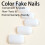 24Pcs Square Glossy Press On Nail Modern Artificial Fingernails 7