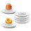 Boild Egg Cups, Pack of 6, Classic White Plastic Egg Stand, Microwave Safe 1