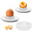 Boild Egg Cups, Pack of 6, Classic White Plastic Egg Stand, Microwave Safe 5