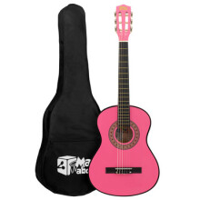 Pink 1/4 Classical Guitar by Mad About - Colourful Guitar with Bag