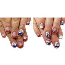 Square Press on Nail 4th of July Fake Nail Independence Day