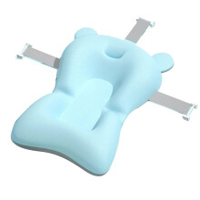 Baby Bath Cushion Adjustable Baby Bath Seat, Breathable Soft Tub Mat, Collapsible Bathtub For Newborns 012 Months, Blue
