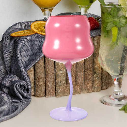 Taça De Vinho Com Haste Forma De Rosa Para Festa 1