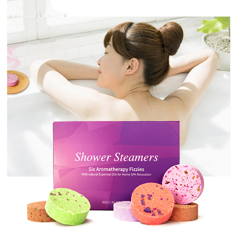 Relaxation Spa at Home, Shower Steamers Aromatherapy with Natural Essential Oils, Long-lasting Fragrance for a Luxurious Shower Experience, 6-Pack