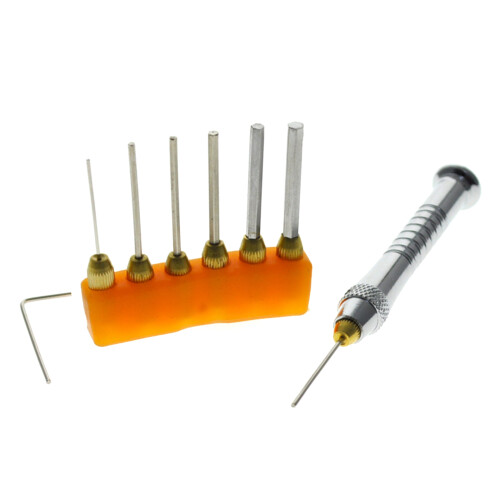 7Pcs Portable Hexagonal Key Set with Clearly Marking Size Wear