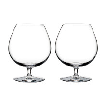 Crystal Elegance Brandy Glass Crystal Glassware Short Stem Set of 2