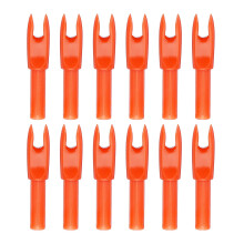 Archery Arrows Cams 4.2 mm, Pack of 12 Plastic Insert Arrow Cams Replacement Arrow Shafts for Hunting Shooting Compound Recurve Bow, Orange