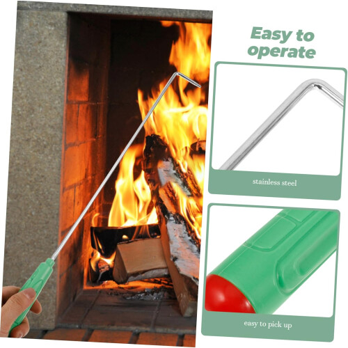 Outdoor Fire Pit Poker Stainless Steel Fireplace Tools 1