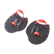 a pair of swimming paddles, hand tools for diving and for upper body training pink M