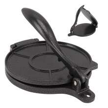 Tortilla Press, Aluminium Alloy Manual Tortilla Maker (20 cm black)