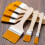 10Pcs Artist Craft Flat Paint Brushes Set Soft Bristle-Size 5 6