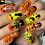 24pc Pumpkin Ghosted Bat False Nail Medium Square Shape ABS Fake 1